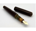 Nakaya Piccolo Long Cigar Heki-Tamenuri with 6 Black paws and Nashiji on Grip Section Fountain Pen