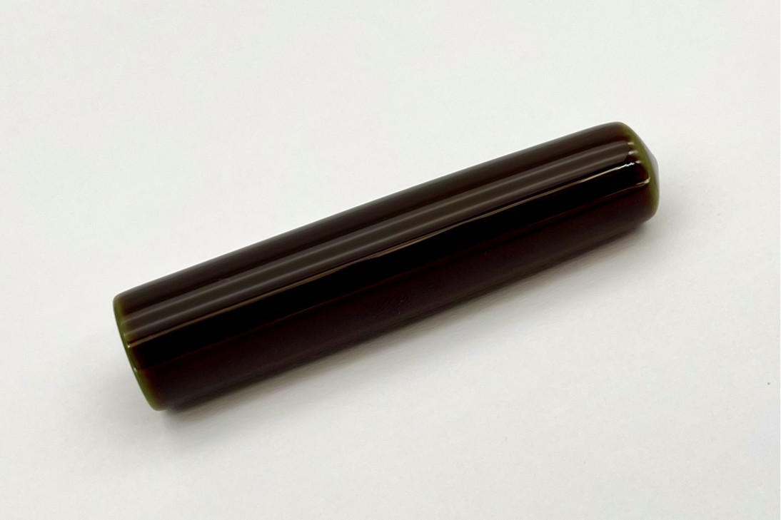 Nakaya Piccolo Long Cigar Heki-Tamenuri with 6 Black paws and Nashiji on Grip Section Fountain Pen