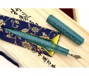 Nakaya Piccolo Long Cigar Ishime Kanshitsu Midori (Green) Fountain Pen