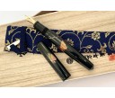 Nakaya Piccolo Long Cigar Maki-e Butterfly Kuro-Roiro Fountain Pen