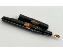 Nakaya Piccolo Long Cigar Maki-e Butterfly Kuro-Roiro Fountain Pen