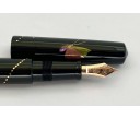 Nakaya Piccolo Long Cigar Maki-e Butterfly Kuro-Roiro Fountain Pen