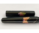 Nakaya Piccolo Long Cigar Maki-e Butterfly Kuro-Roiro Fountain Pen