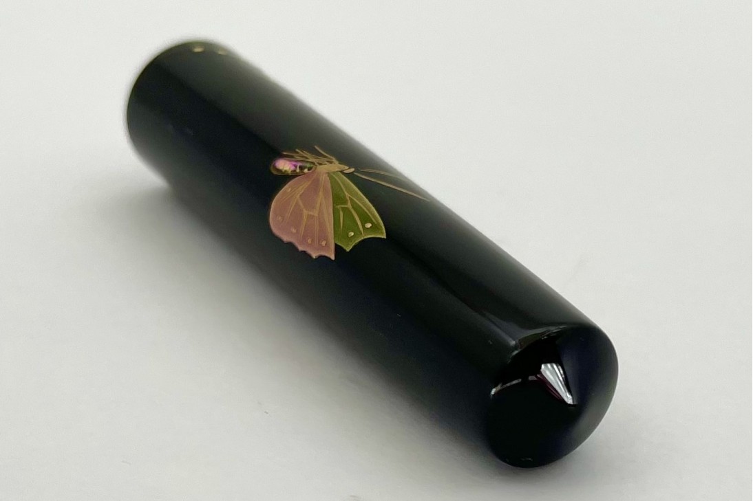 Nakaya Piccolo Long Cigar Maki-e Butterfly Kuro-Roiro Fountain Pen