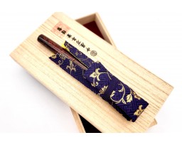 Nakaya Piccolo Long Cigar Tamesukashi Shishin (Four Gods) Seiryu (Blue Dragon) Heki-Tame Fountain Pen