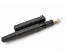 Nakaya Piccolo Long Writer Ishime Kanshitsu Black Fountain Pen with Plane Stopper