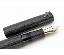 Nakaya Piccolo Long Writer Ishime Kanshitsu Black Fountain Pen with Plane Stopper