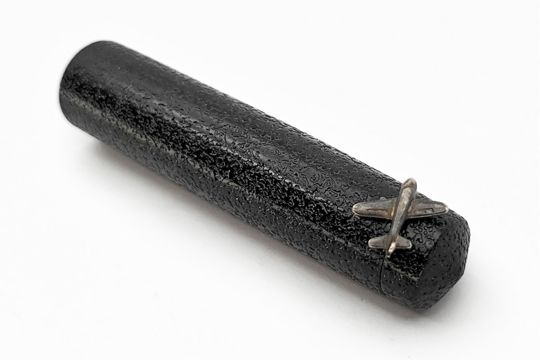 Nakaya Piccolo Long Writer Ishime Kanshitsu Black Fountain Pen with Plane Stopper