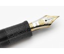 Nakaya Piccolo Long Writer Ishime Kanshitsu Black Fountain Pen with Plane Stopper