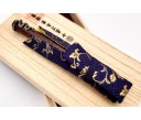 Nakaya Piccolo Long Writer Ishime Kanshitsu Kuro-Tamenuri Fountain Pen with Snake Stopper with Emerald Eyes