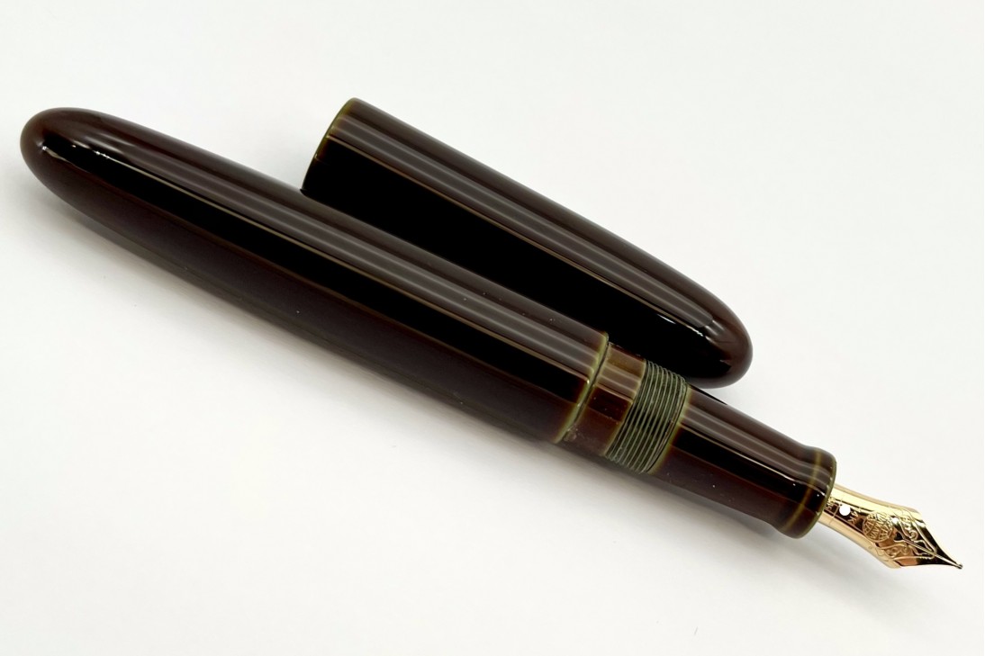 Nakaya D-17mm Cigar Portable Heki-Tamenuri Fountain Pen