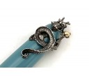 Nakaya Portable Writer Ama-Iro Fountain Pen with Dragon and Jewel Stopper
