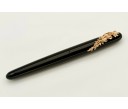 Nakaya Portable Writer Kuro Roiro (Black) Fountain Pen with Pinkgold Wisteria Stopper