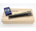 Nakaya Writer Portable Kuro-Roiro Fountain Pen with Fumigated Dragon and Jewel Stopper