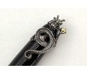 Nakaya Writer Portable Kuro-Roiro Fountain Pen with Fumigated Dragon and Jewel Stopper