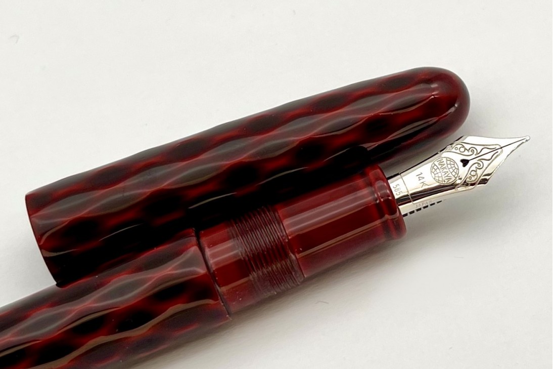 Nakaya Tsumugi Portable Hanabishi (Aka-Tamenuri) Fountain Pen