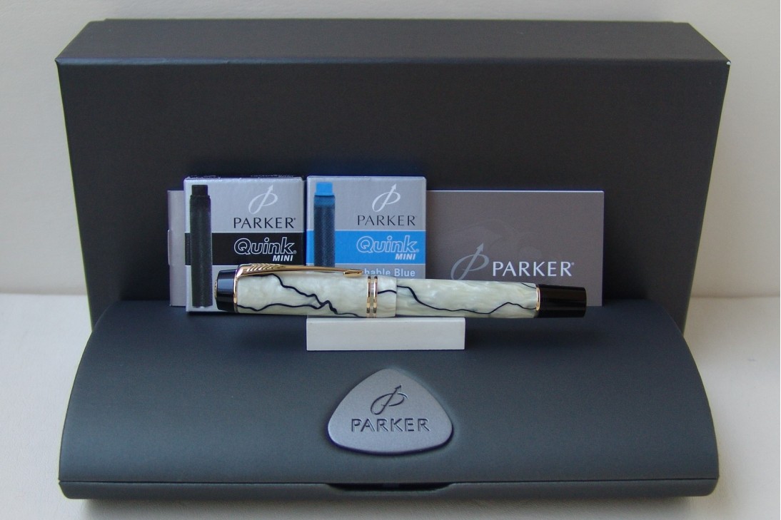 Parker Duofold Pearl Black Demi GT Fountain Pen