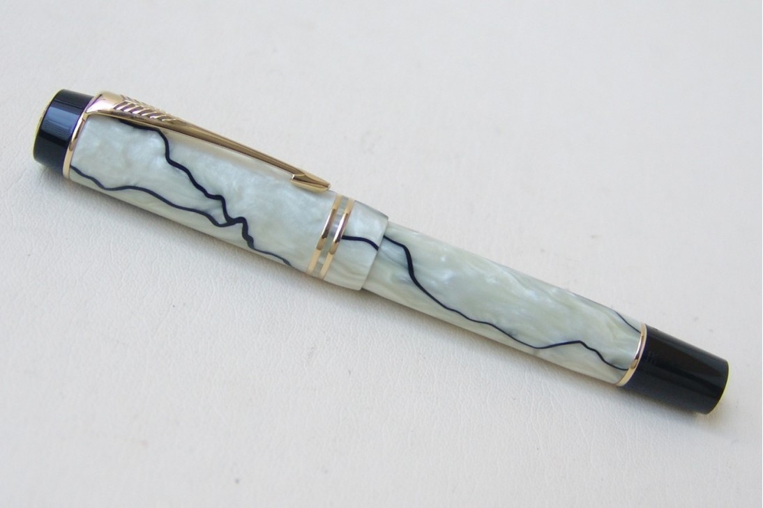 Parker Duofold Pearl Black Demi GT Fountain Pen