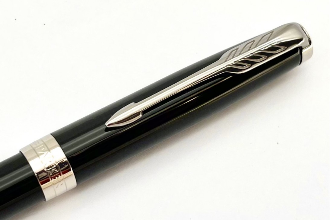 Parker 161950792 Sonnet Black Chrome Trim Ballpoint Pen
