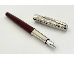 Parker Sonnet Premium Metal And Red Lacquer with Chrome Trim Fountain Pen