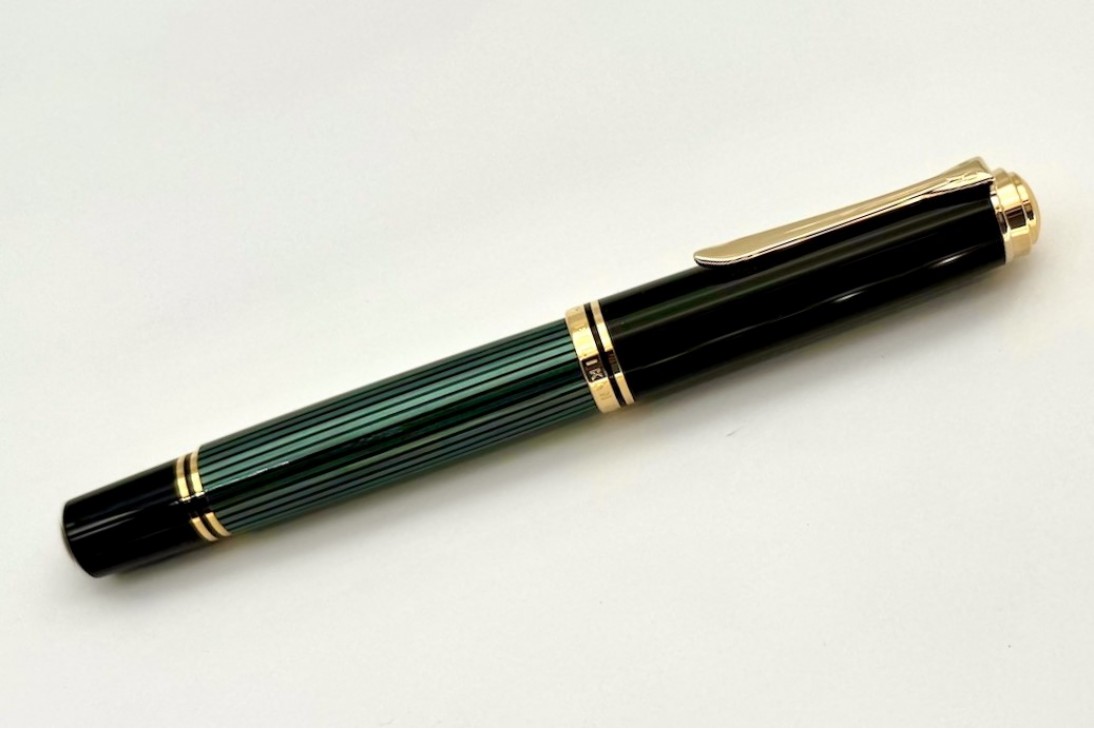 Pelikan M1000 Green and Black Fountain Pen (New Logo)