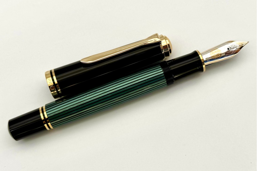 Pelikan M1000 Green and Black Fountain Pen (New Logo)