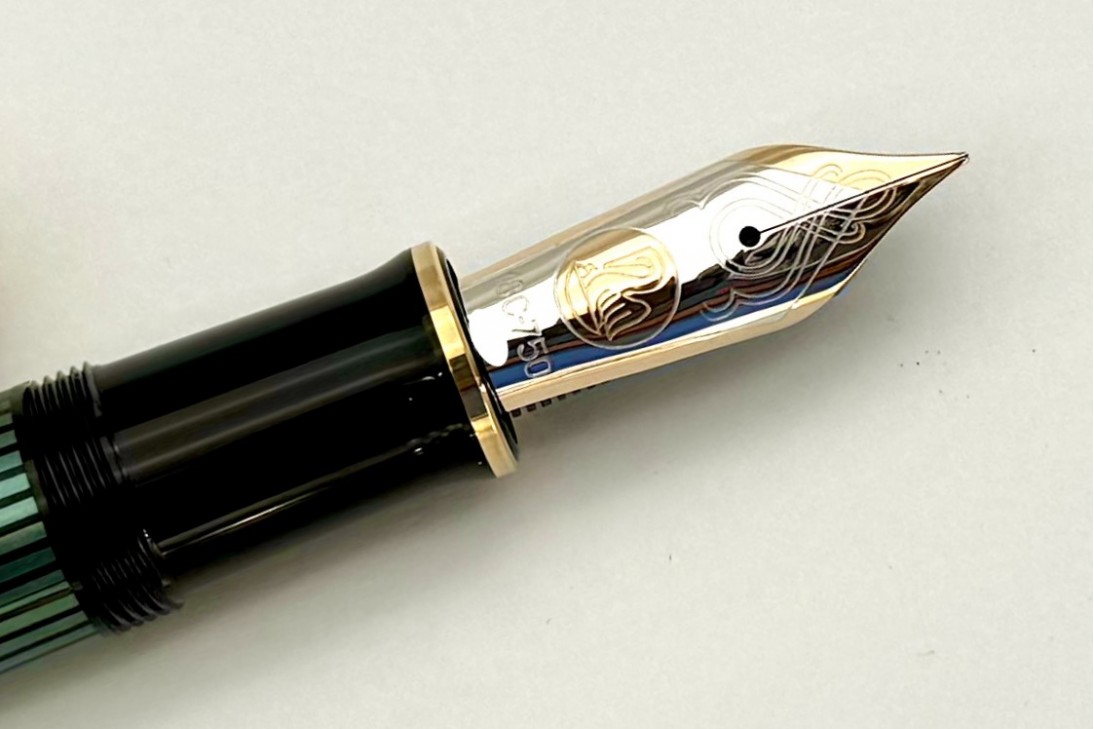 Pelikan M1000 Green and Black Fountain Pen (New Logo)