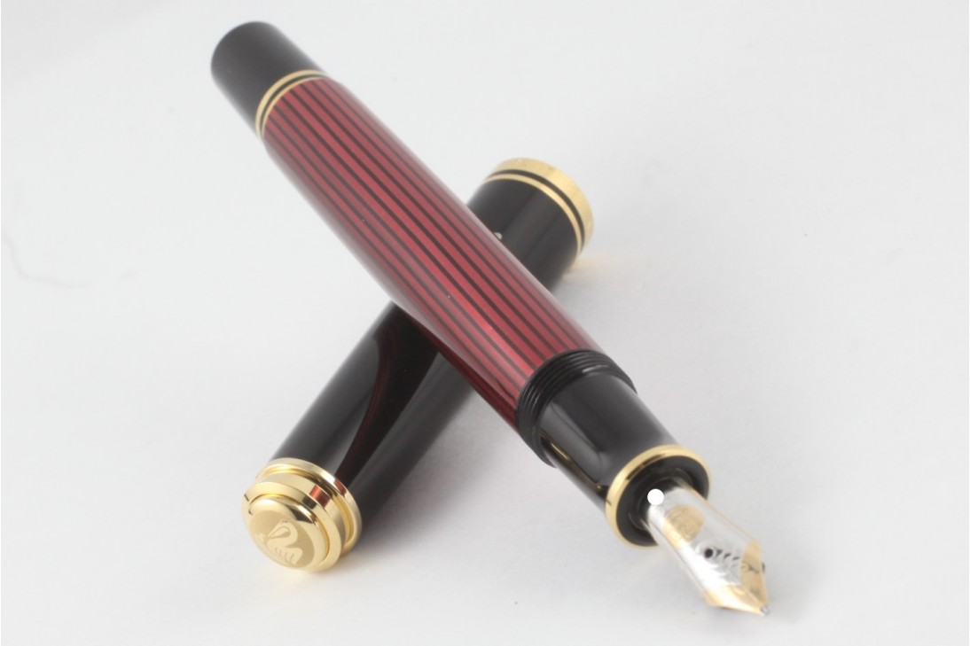 Pelikan Souveran M600 Red and Black Fountain Pen - New Logo