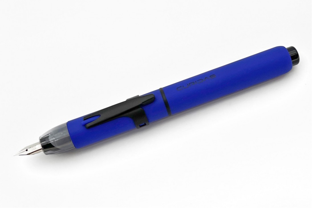 Platinum Curidas Matte Blue Retractable Fountain Pen Set