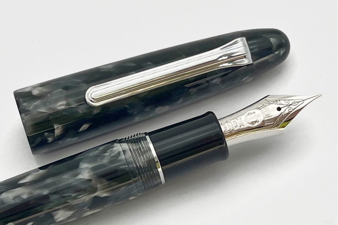 Sailor King of Pens Grey Mosaic Rhodium Trim Fountain Pen