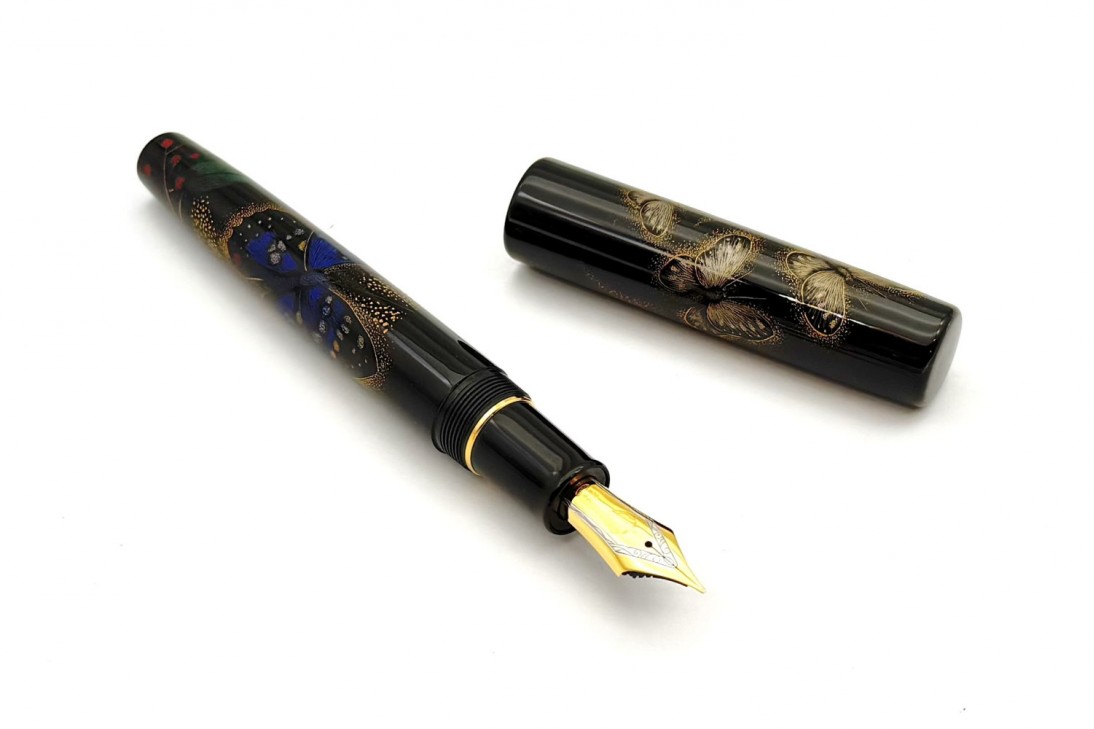 Sailor Limited Edition King of Pens (KOP) Chinkin Giant Purple Butterfly Fountain Pen