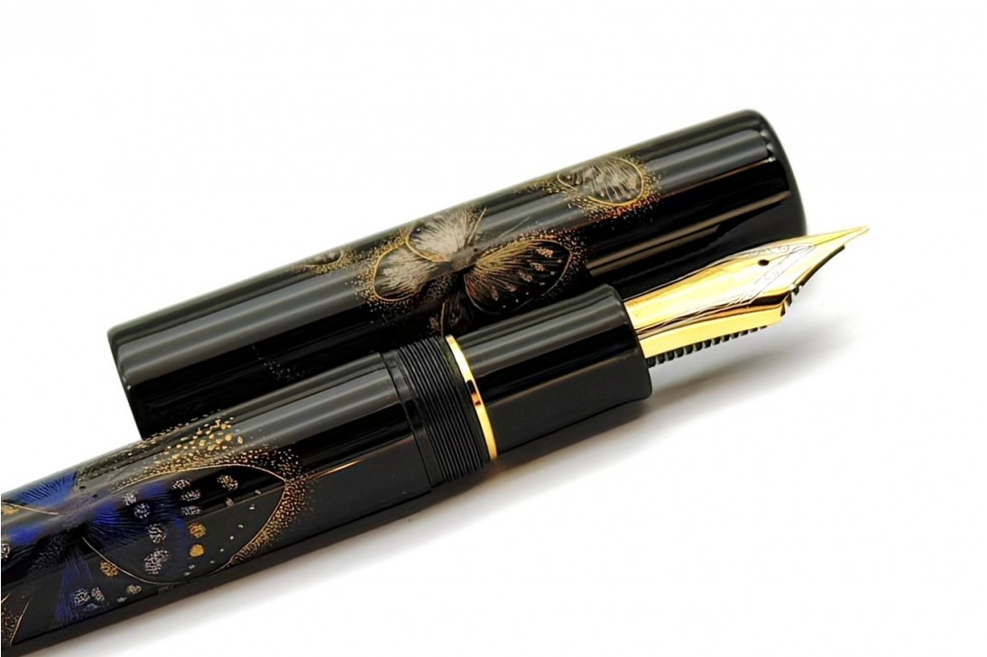 Sailor Limited Edition King of Pens (KOP) Chinkin Giant Purple Butterfly Fountain Pen