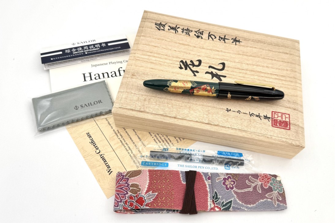 Sailor Limited Edition King of Pens (KOP) Maki-e Hanafuda Tsukimi-de-ippai Fountain Pen