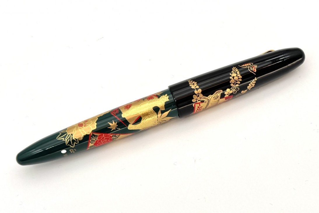 Sailor Limited Edition King of Pens (KOP) Maki-e Hanafuda Tsukimi-de-ippai Fountain Pen