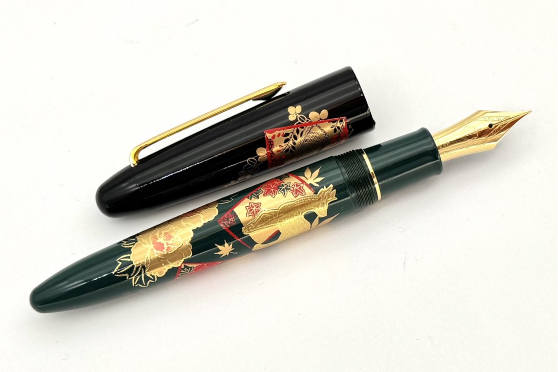 Sailor Limited Edition King of Pens (KOP) Maki-e Hanafuda Tsukimi-de-ippai Fountain Pen