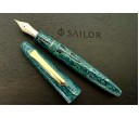 Sailor Limited Edition King of Pens (KOP) Ebonite Ryokkyo Green Echo Naginata Togi Fountain Pen