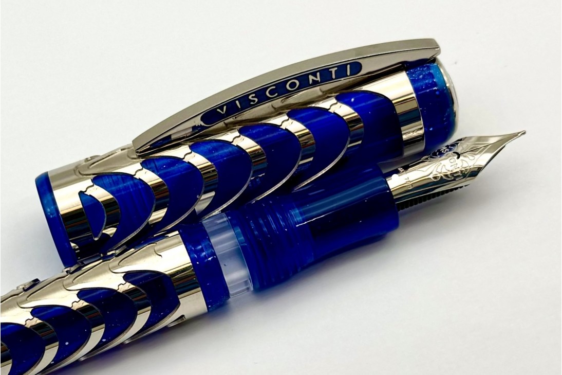 Visconti Limited Edition Skeleton Sapphire Blue Fountain Pen