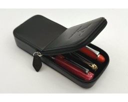 Visconti Black Leather 3 - Pen Holder
