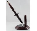 Nakaya Desk Pen Aka Tame Nuri Finishing Fountain Pen with Desk pen stand