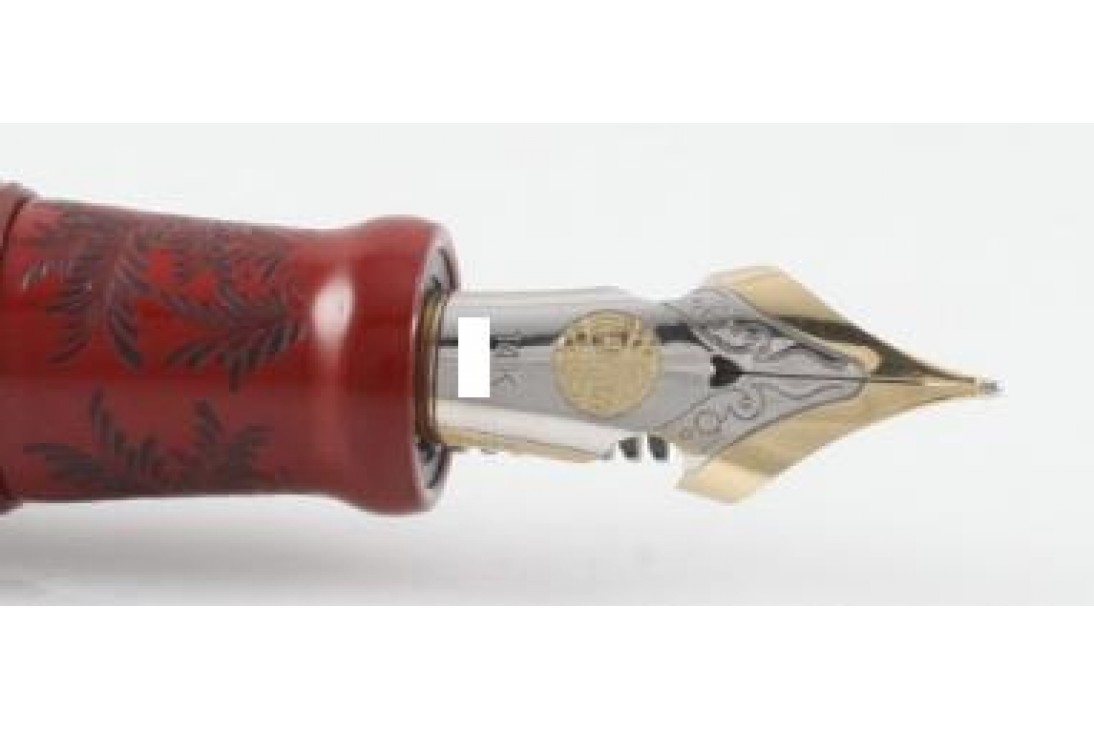 Nakaya Portable Writer Shinobu Red Black Fountain Pen