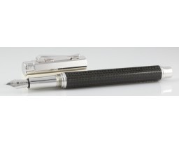 Caran d'ache Varius Carbon Fibre Silver Fountain Pen