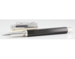 Caran d'ache Varius Carbon Fibre silver Roller Ball Pen