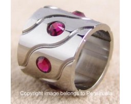 S.T. Dupont Ring D Link Crystal Rubis Waves