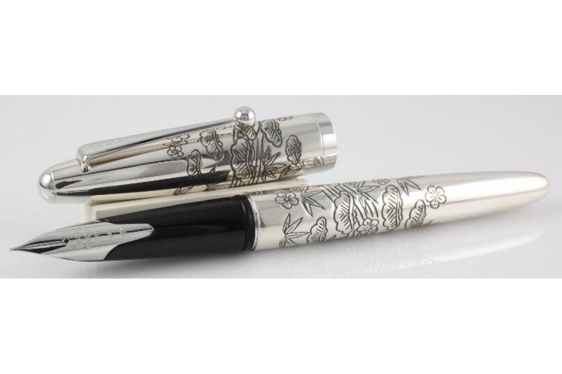 Pilot Sterling Silver Pine, Bamboo and Plum Fountain Pen