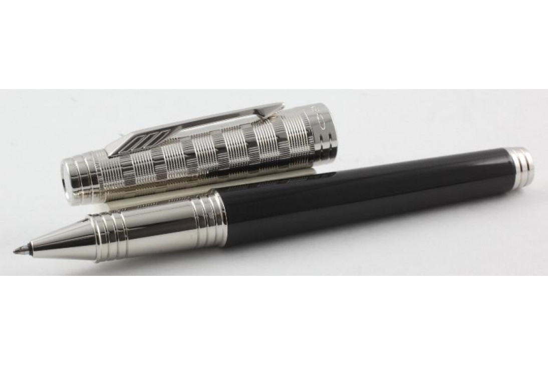 Parker Premr09 Cust Black ST Roller Ball Pen