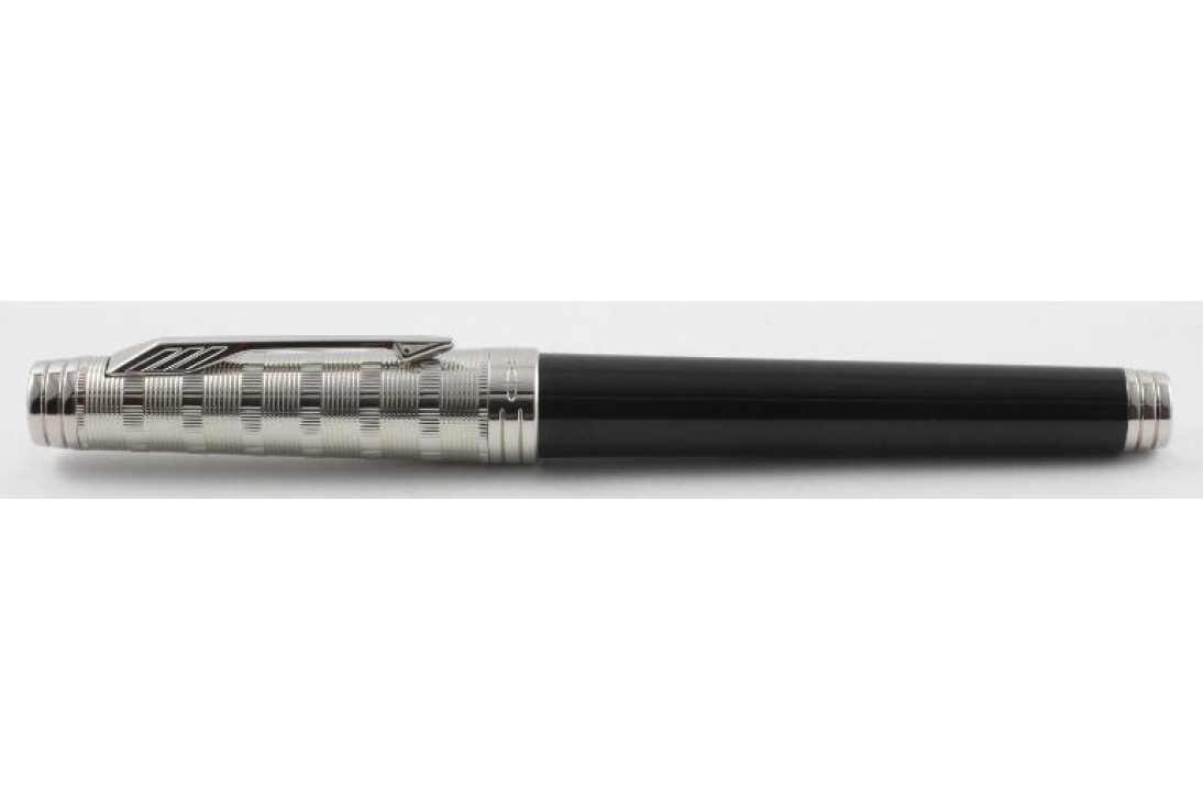 Parker Premr09 Cust Black ST Roller Ball Pen