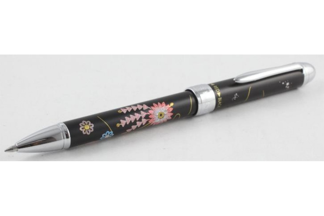 Sailor Yubi Maki-e Kanzashi (Floral Hairpins) Black Multi Function Pen