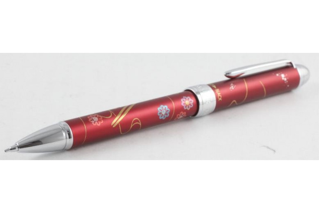 Sailor Yubi Maki-e Kanzashi (Floral Hairpins) Red Multi Function Pen
