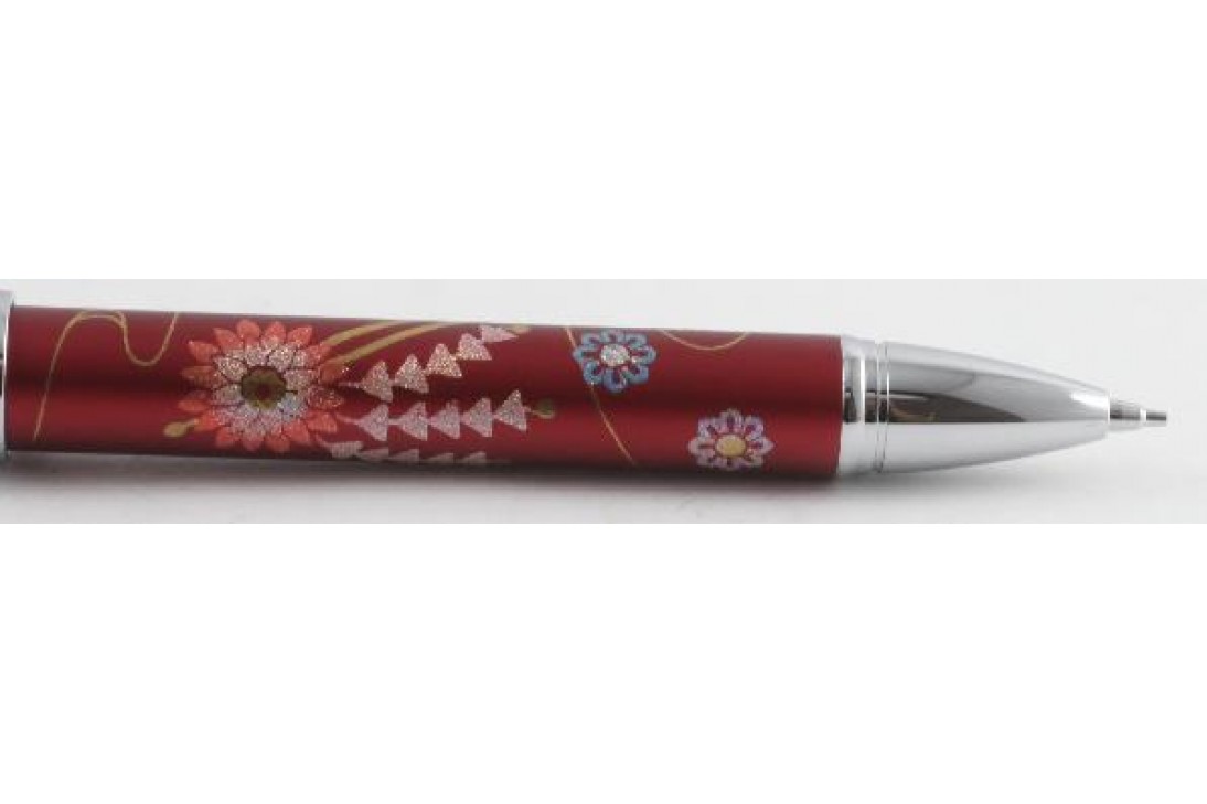 Sailor Yubi Maki-e Kanzashi (Floral Hairpins) Red Multi Function Pen