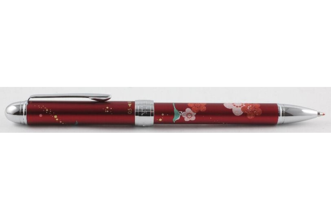 Sailor Yubi Maki-e Uguisu (Japanese Bush Warbler) Red Multi Function Pen
